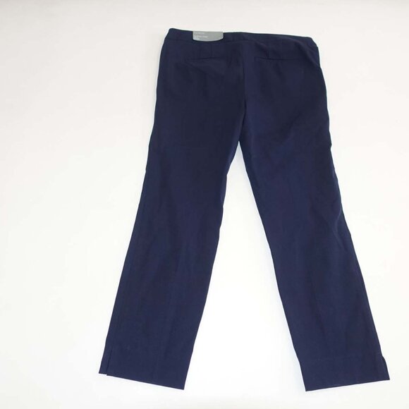 Talbots Women's Chatham Ankle Slim Pants Size 10 NWT Navy Blue High Rise Cotton - Picture 6 of 8